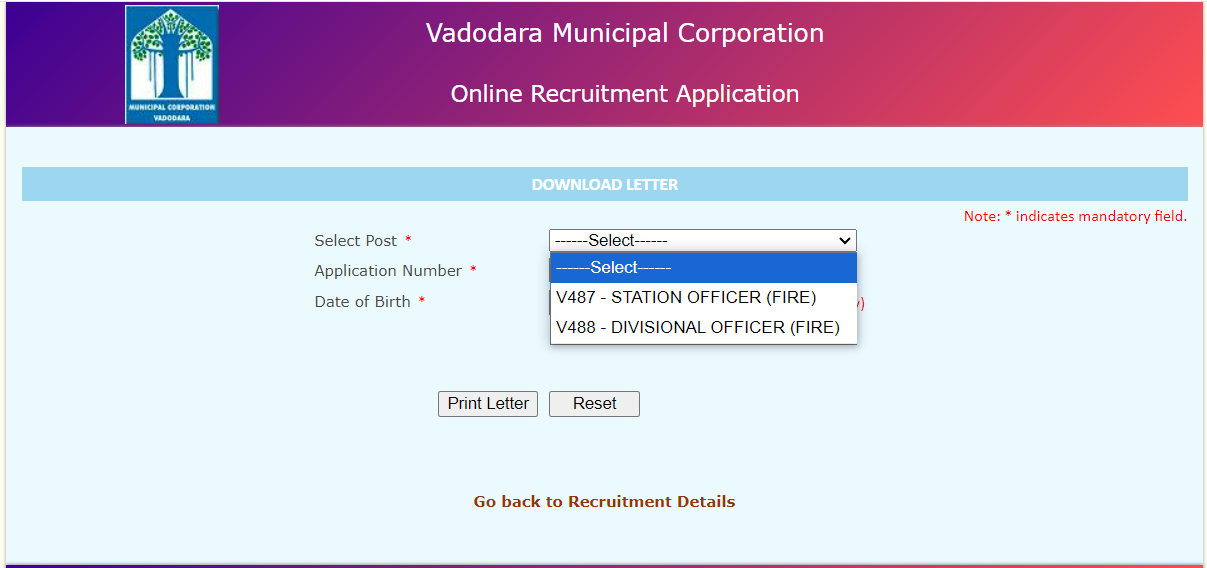 vmc station and divisional officer fire call letter 2024 document verification.png